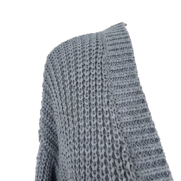 Le Lis V-Neck Knit Button-up Cardigan Sweater Blue Gray Size Small - Picture 3 of 12